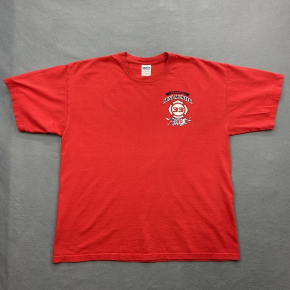 Fire Dept Engine 33 Battalion 12 Mini Muster 20th Anniversary 2012 T-Shirt XL - Picture 1 of 7